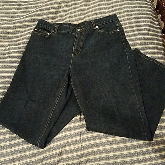 Ralph Lauren Women's Dark Blue Jeans Size 12P - Picture 2 of 7